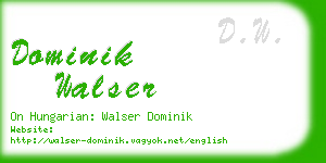 dominik walser business card